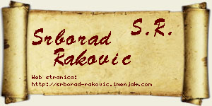Srborad Raković vizit kartica